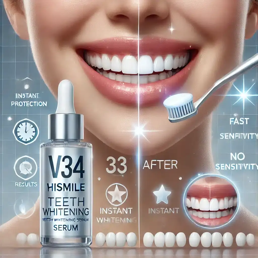 V34 Hismile Teeth Whitening Serum Achieve an Instant Bright Smile with This Product